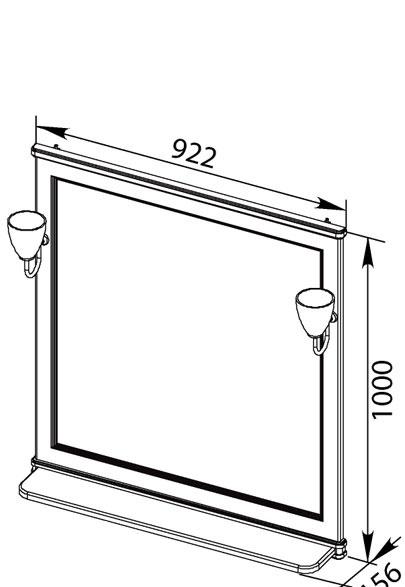 Aquanet Валенса, Зеркало, 108005