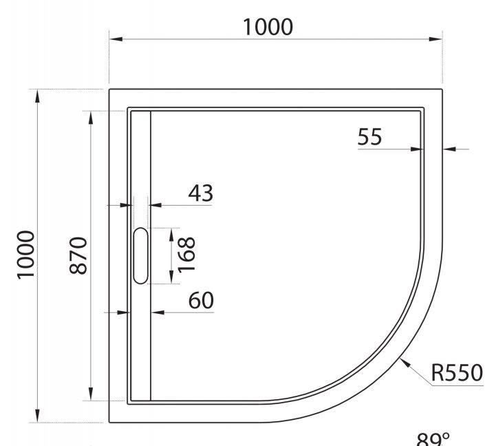 Душевой поддон - Cezares, Tray, 100x100x3 см, AS-R-100-30-W / TRAY-AS-R-100-30-W
