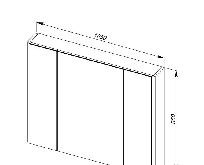 Aquanet Орлеан, Шкаф-зеркало, EB1132-G80