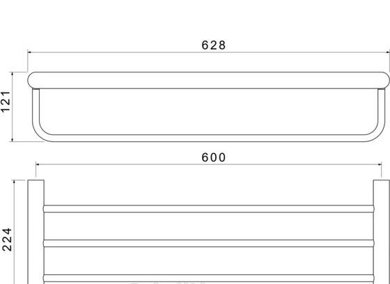 Aquatek Лира, Полка с полотенцедержателем, AQ4415MB