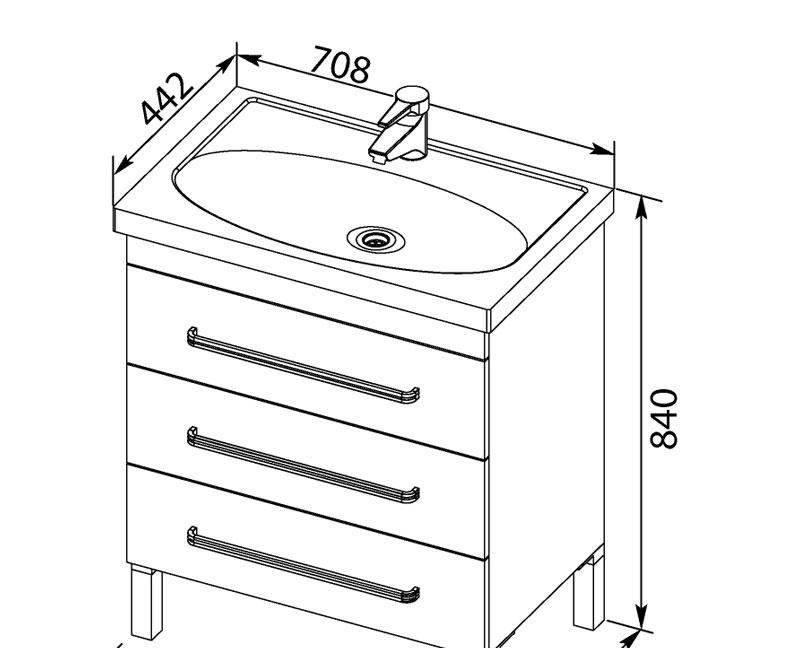 Aquanet Сиена, Тумба для раковины, 00189225