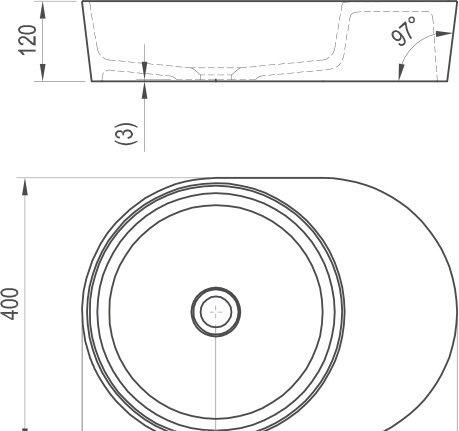 Ravak Moon 2S, Накладная (чаша), XJN01300003