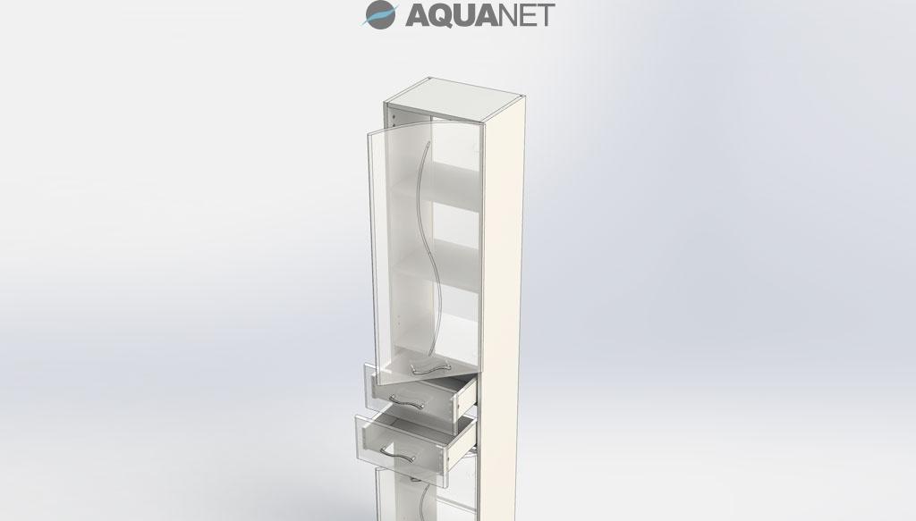 Aquanet Моника, Шкаф-пенал, 00186777