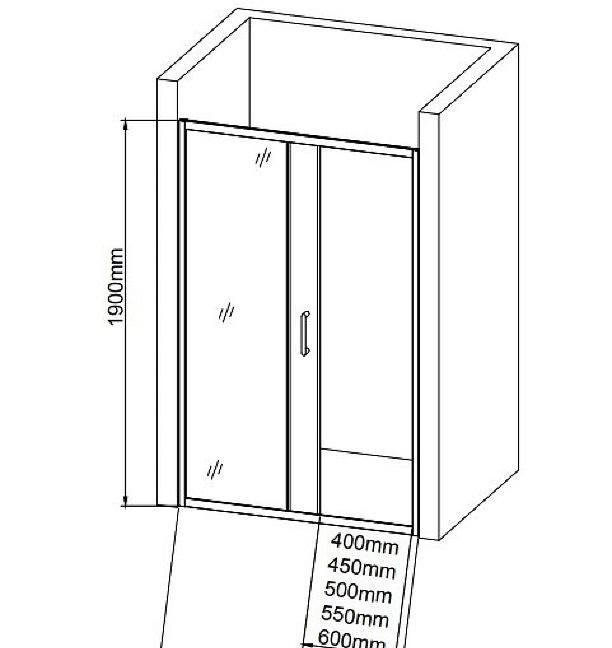 Душевая дверь - Aquanet, без коллекции, 5x100x190 см, SD-1000A / 00273604