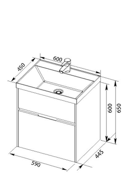 Aquanet Латина, Тумба для раковины, 00179934