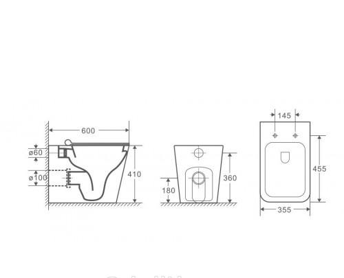 Grossman без коллекции, Унитаз подвесной, GR-4414S