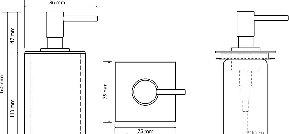 Bemeta Gamma, Дозатор для жидкого мыла, 145709314