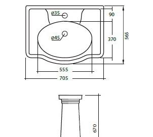 Cezares Royal Palace, Раковина, CZR-213L