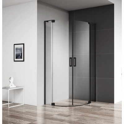 Душевой уголок - Cezares, Slider, 100x100x195 см, SLIDER-R-2-90/100-C-NERO