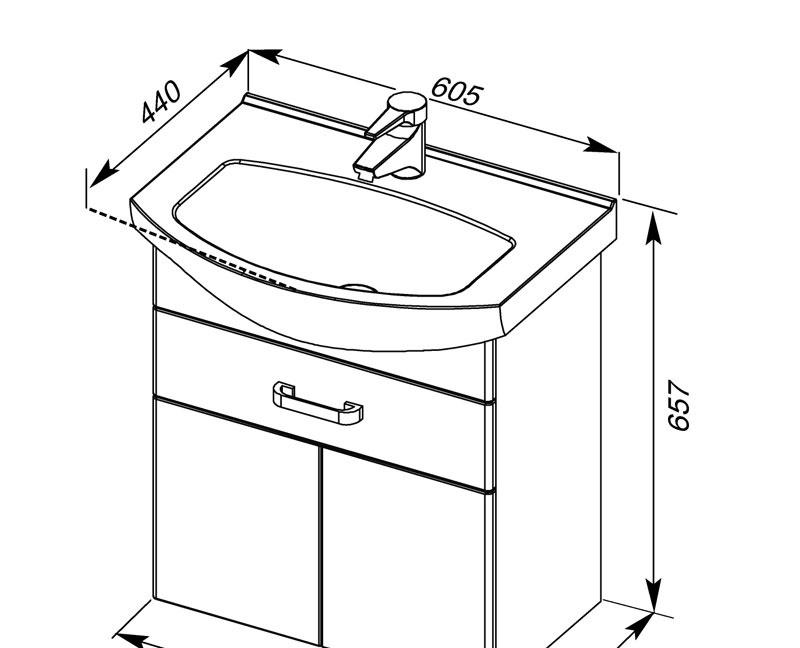 Aquanet Ирис, Тумба для раковины, 00198381