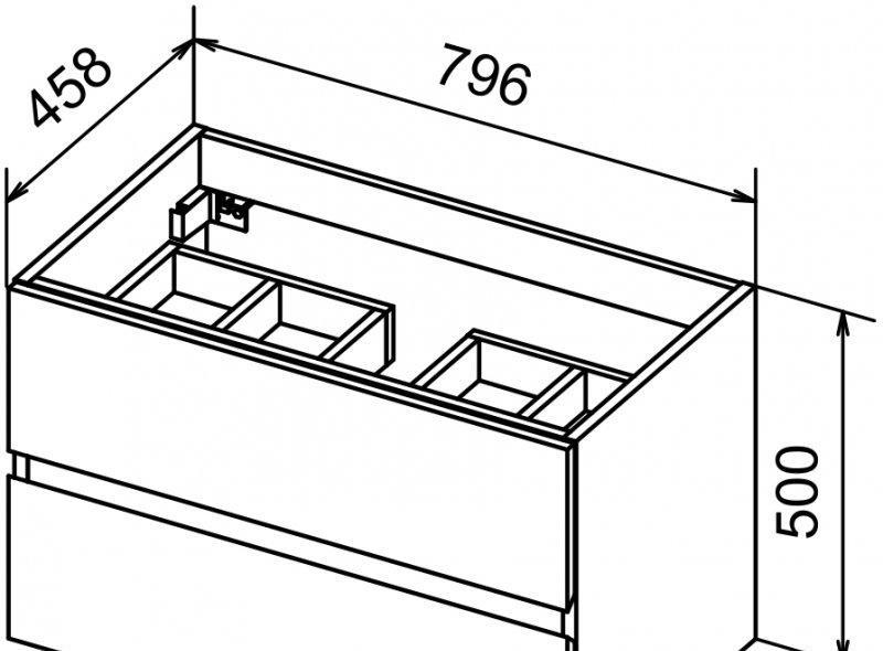 Cezares Molveno, Тумба для раковины, MOLVENO 46-80-2C-SO-RRIV