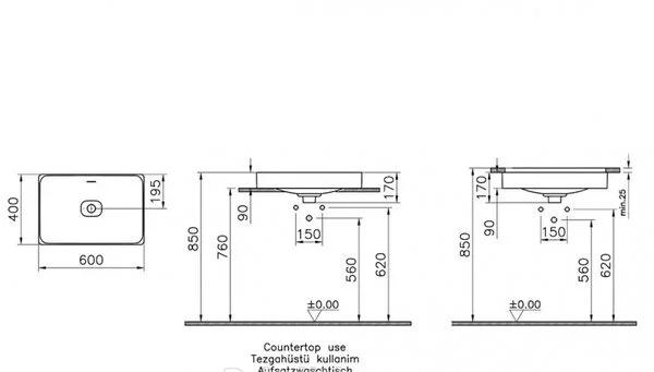 Vitra Metropole, Раковина, 7535B003-0673