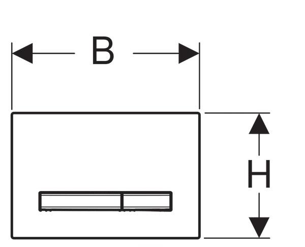 Кнопка смыва - Geberit, Sigma 50, 1.3x24.6x16.4 см, 115.671.DW.2