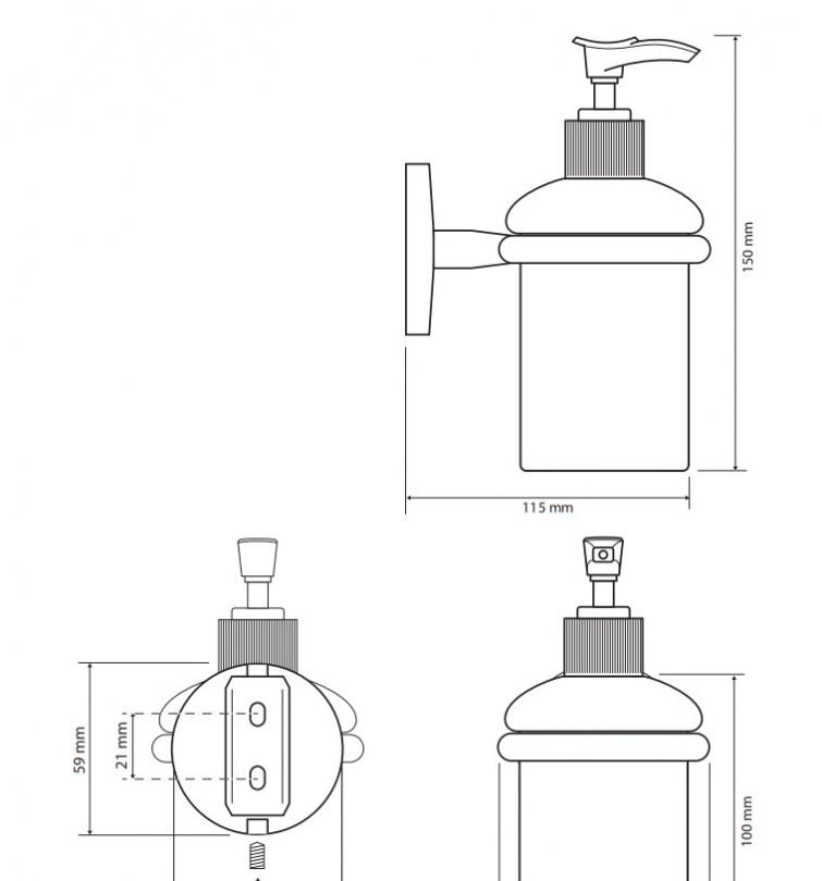 Bemeta Nox, Дозатор для жидкого мыла, 102408020