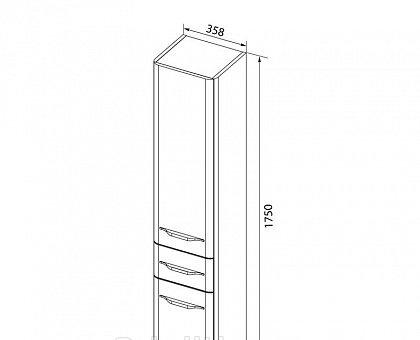 Aquanet Виченца, Шкаф-пенал, 00196964