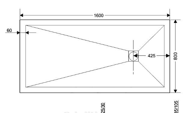 Душевой поддон - RGW, Stone Tray, 80x160x2.5 см, ST-0168Co