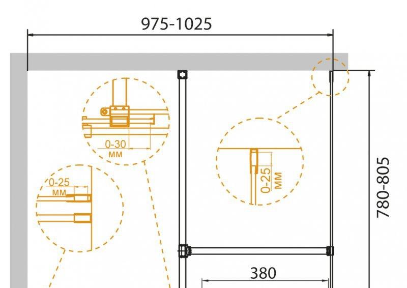 Душевой уголок - Cezares, Stream, 100x80x195 см, STREAM-AH-1-100/80-C-Cr