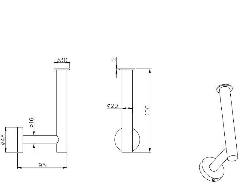 Aquatek Вега, Держатель туалетной бумаги, AQ4007CR