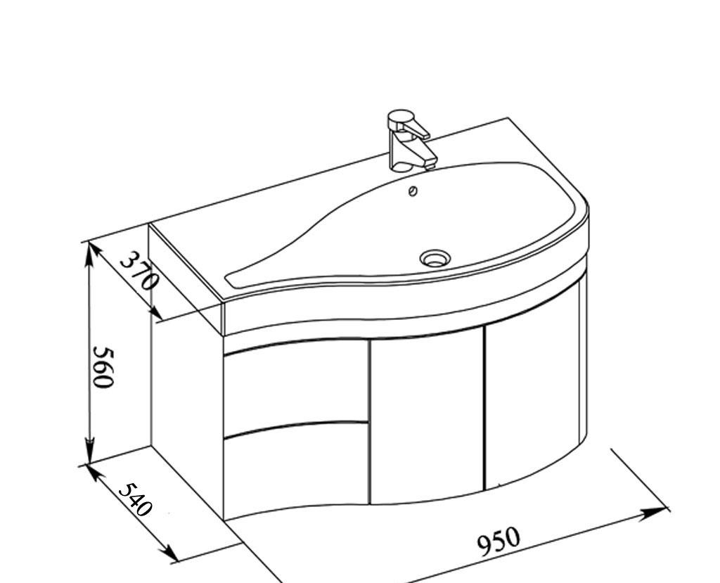 Aquanet Сопрано, Тумба для раковины, 1A171203YOAY0
