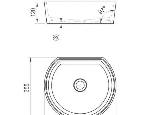Ravak Moon 1, Раковина, XJN01300001