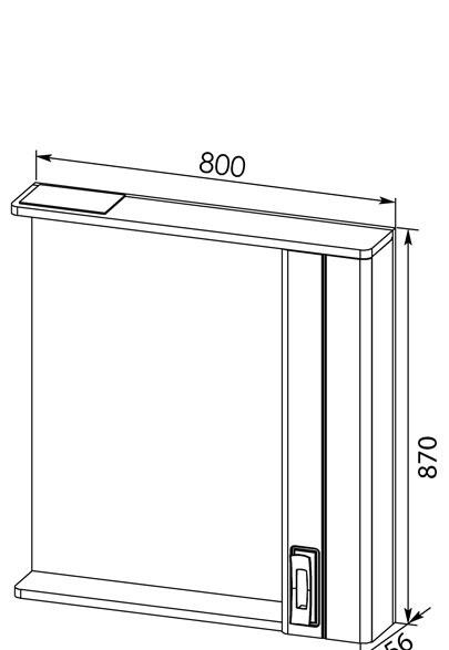 Aquanet Валенса, Зеркало, AL.SP.403