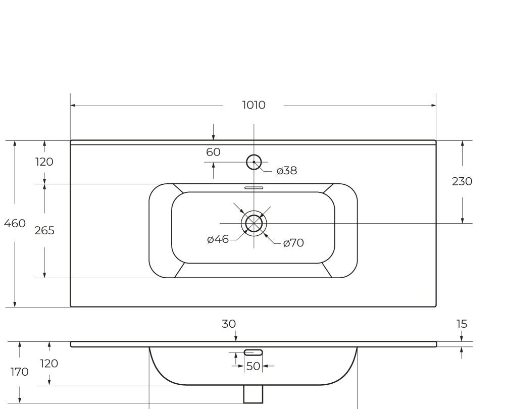 Cezares Duet, Раковина, CZR-8095-100