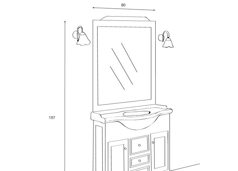 Cezares Star Cassetti, Зеркало, SCS75.03
