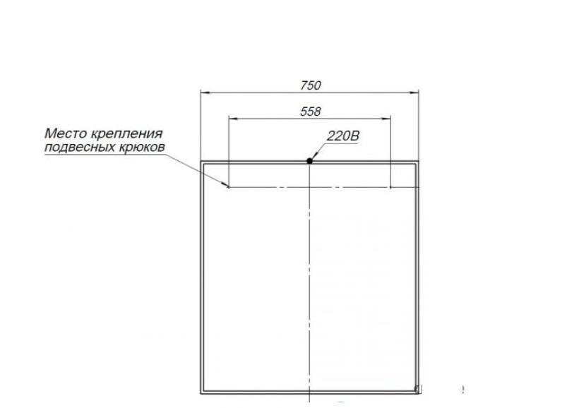 Aquanet Nova Lite, Зеркало, 00242258
