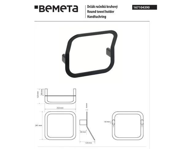 Bemeta Organic Black, Полотенцедержатель, 167104390