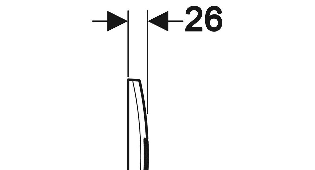 Кнопка смыва - Geberit, Delta 50, 2.6x24.6x16.4 см, 115.119.14.1