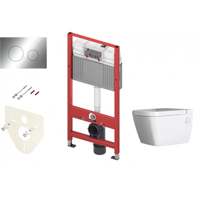 Tece Loop, Унитаз подвесной с инсталляцией и кнопкой, K440921.WC2