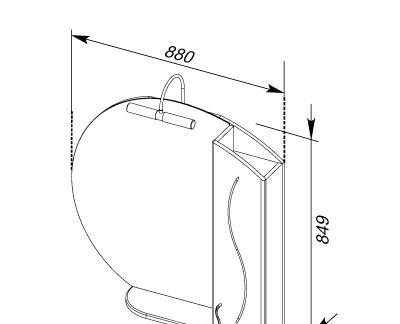 Aquanet Моника, Шкаф-зеркало, AURORA-1000-2C-SO-BL