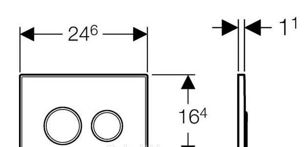 Кнопка смыва - Geberit, Sigma 20, 1.2x24.6x16.4 см, 115.882.JQ.1