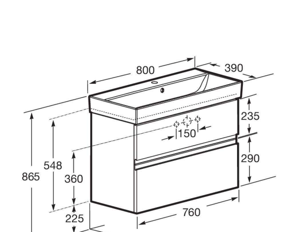 Roca Oleta, Тумба для раковины, 857640501 / A857640501