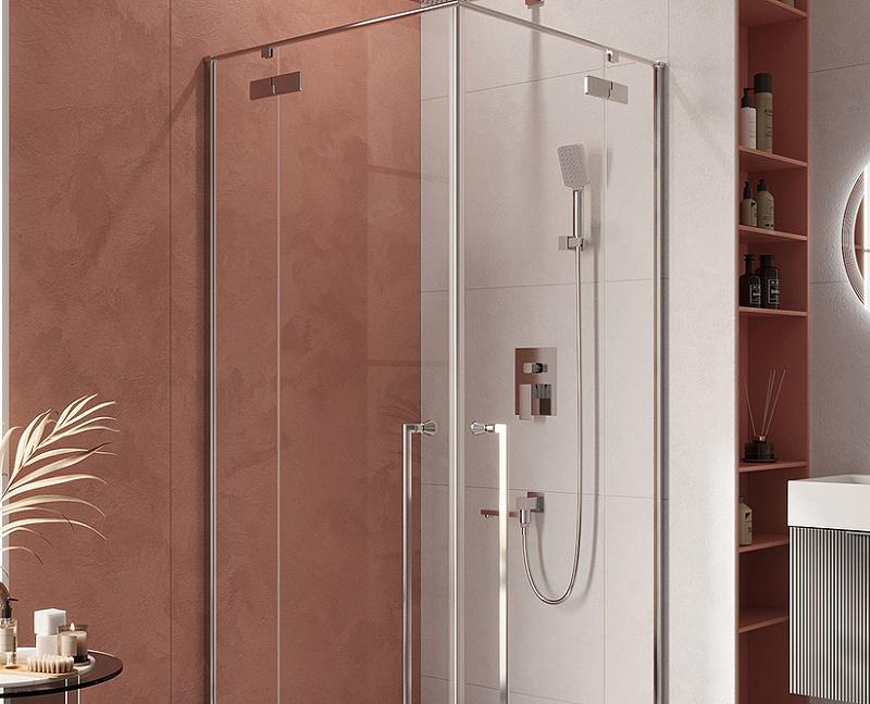 Душевой уголок - Cezares, Liner, 100x100x195 см, LINER-A-2-100-C-Cr