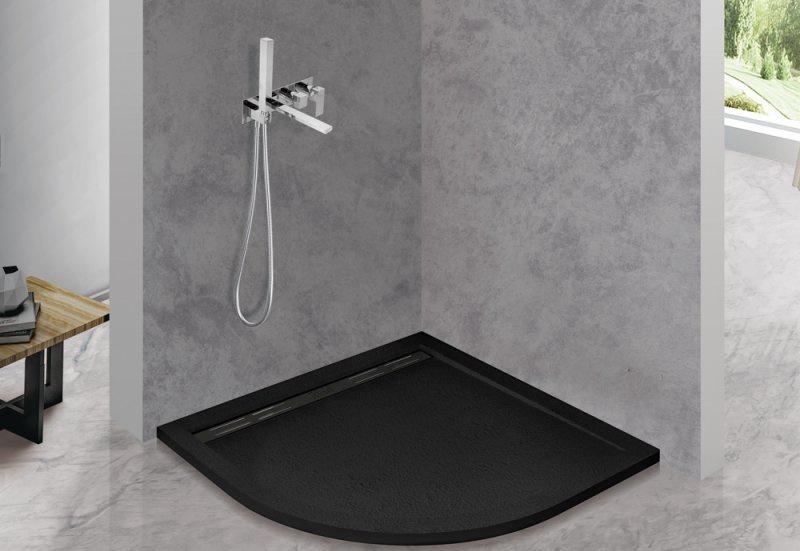 Душевой поддон - Cezares, Tray, 90x90x3 см, AS-R-90-30-NERO / TRAY-AS-R-90-30-NERO