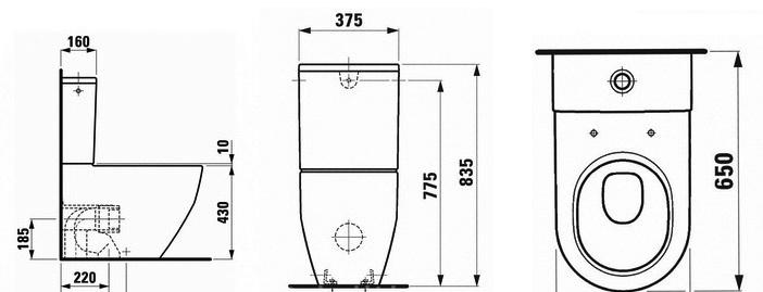 Laufen Pro, Унитаз компакт, 8.2595.2.000.000.1
