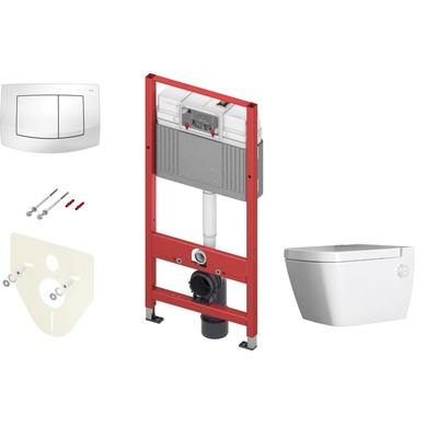 Tece Ambia, Унитаз подвесной с инсталляцией и кнопкой, K440200.WC2