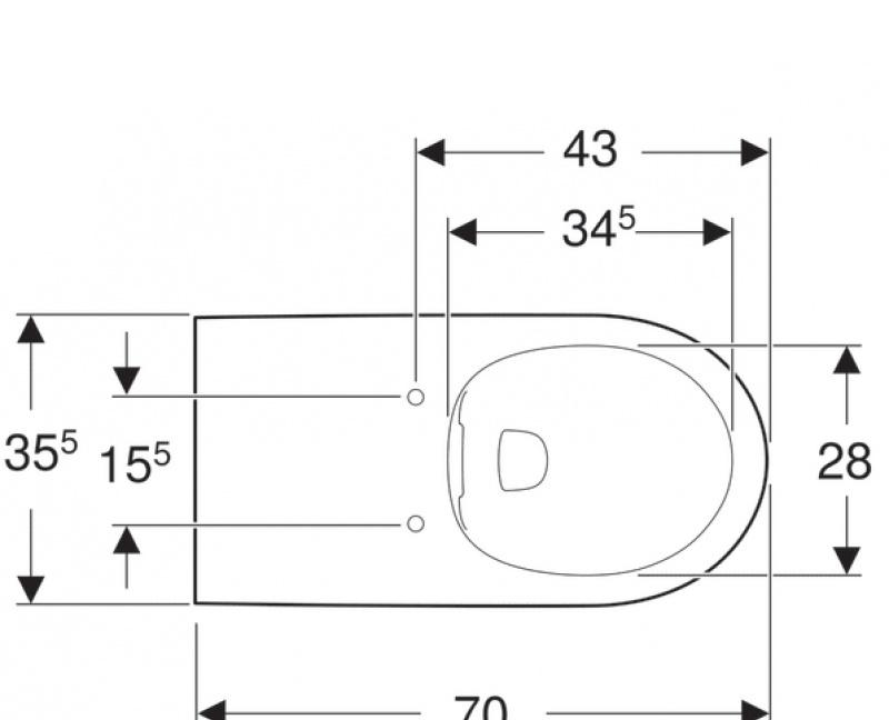 Geberit Selnova, Унитаз подвесной, 500.262.01.1