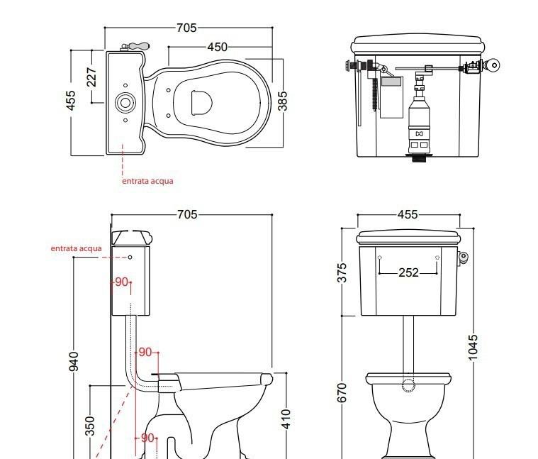 Kerasan Retro, Унитаз компакт, T0000108919 / 101101