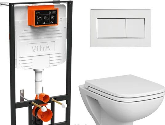 Vitra S20, Унитаз подвесной с инсталляцией и кнопкой, 9004B003-7207