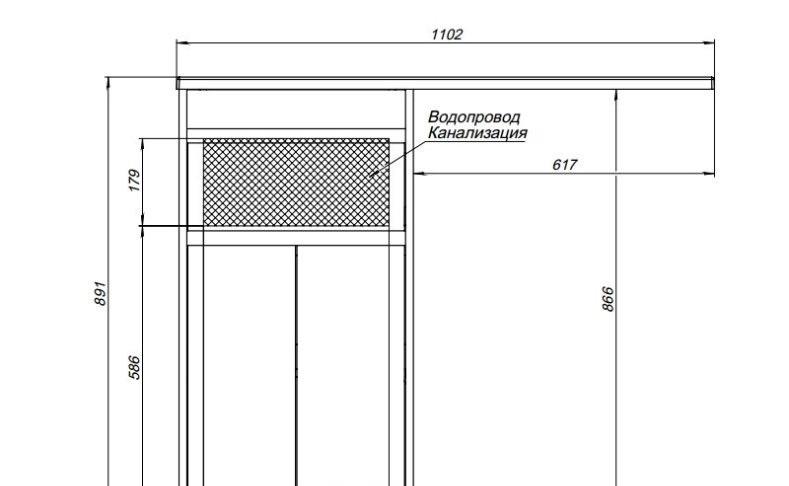Aquanet Токио, Тумба для раковины, 00237744