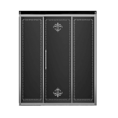 Душевая дверь - Cezares, Retro, 180x195 см, RETRO-BF-11-30+120+30-CP-Br / RETRO-A-BF-11-30+120+30-CP-Br