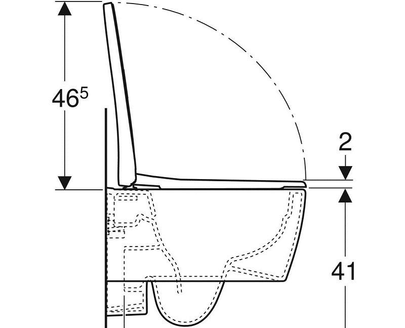 Geberit iCon, Унитаз подвесной с инсталляцией и кнопкой, 500.060.TC.I