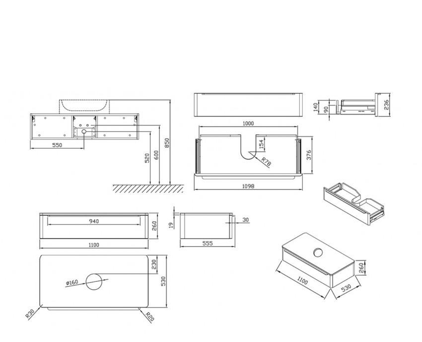 Ravak Sud, Тумба для раковины, X000001101