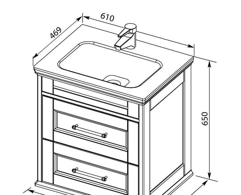 Aquanet Бостон, Тумба для раковины, 00209679