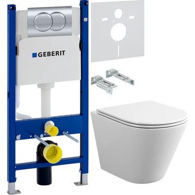 Geberit без коллекции, Унитаз подвесной с инсталляцией и кнопкой, E21741RU-00