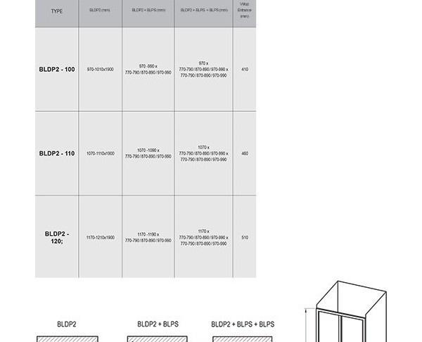 Душевая дверь - Ravak, Blix, 100x190 см, 0PVA0U00ZG