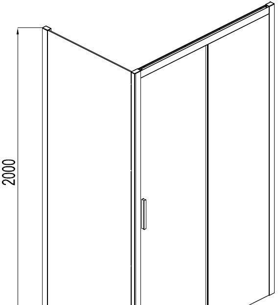 Боковая стенка - Aquanet, Pleasure, 100x200 см, 00233149 / AE60-F-100H200U-BT