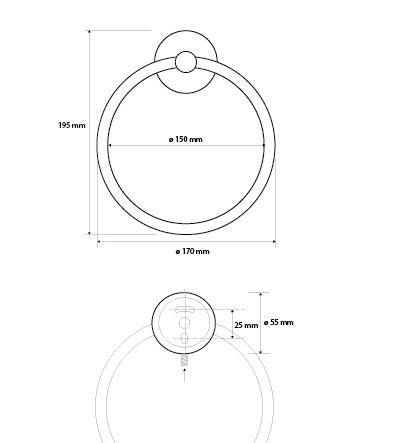 Bemeta Dark, Полотенцедержатель, 104104060